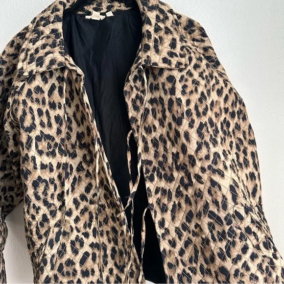 Anthropologie Leopard Print Quilted Jacket - Picture 4 of 13